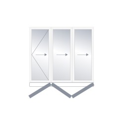 MINCO Fenêtres  Porte pliante 3 à 7 vantaux repliables